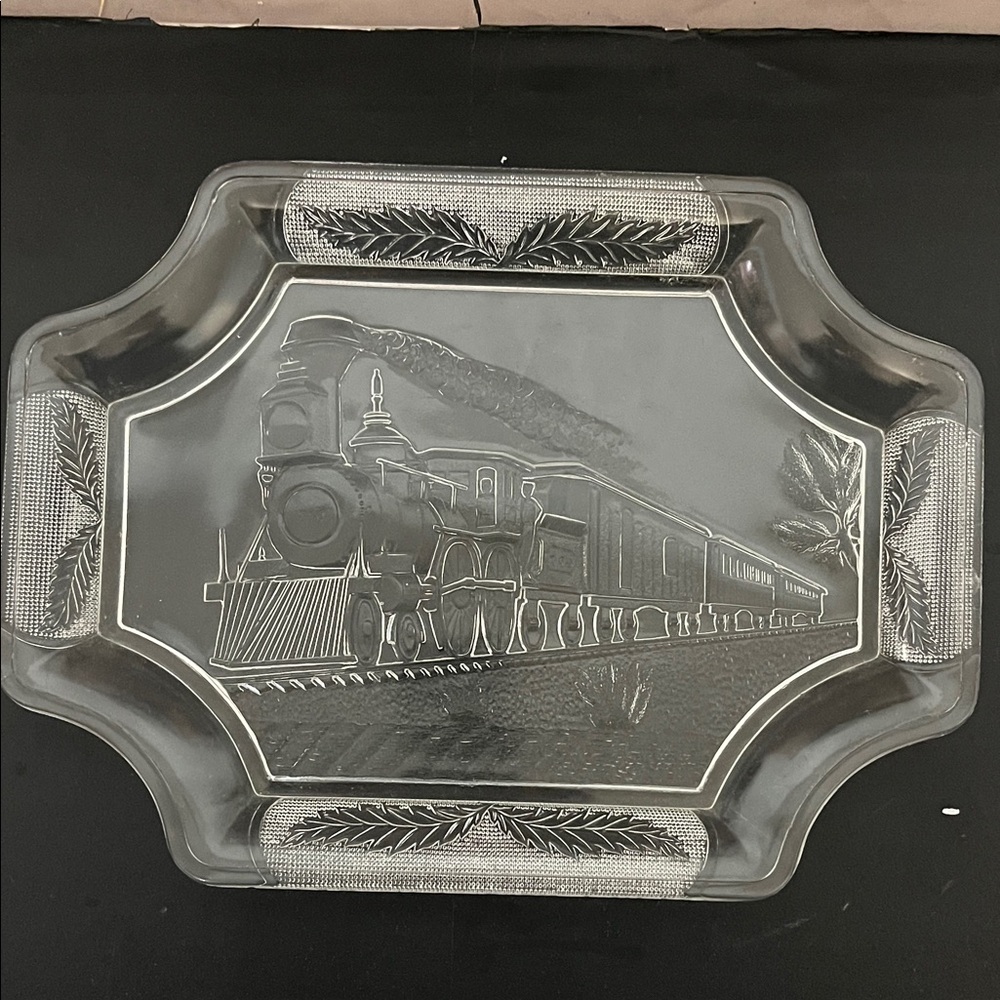 Antique Early American Pressed Glass (EAPG) platter.